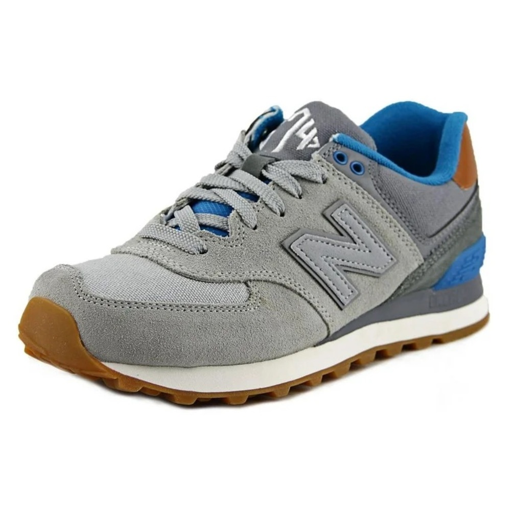New Balance Women's WL574 New England Pack Running Shoe, Silver Mink/Gunmetal, 9